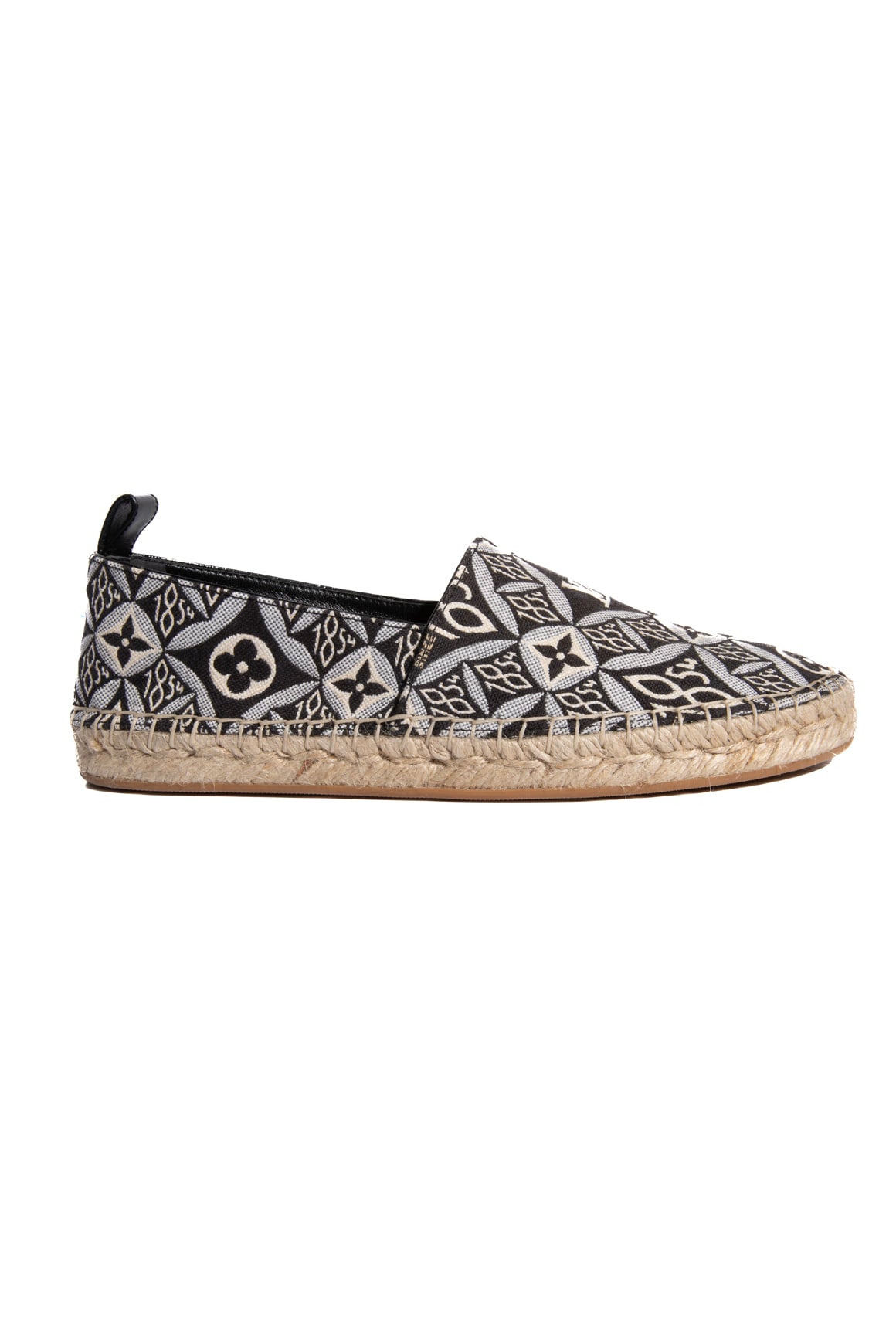 LOUIS VUITTON Navy Logo Espadrille Flats (Sz. 37)