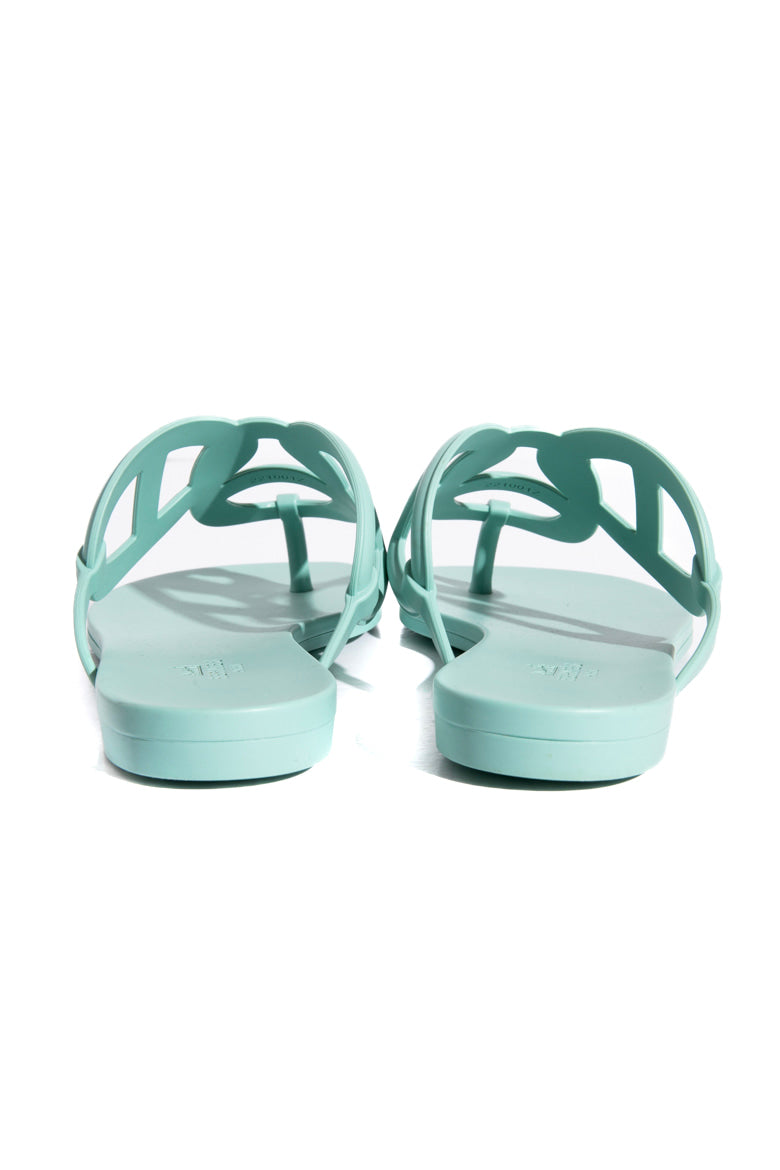 HERMES Aqua Egerie Chaine De'Ancre Rubber Sandals (Sz. 38)