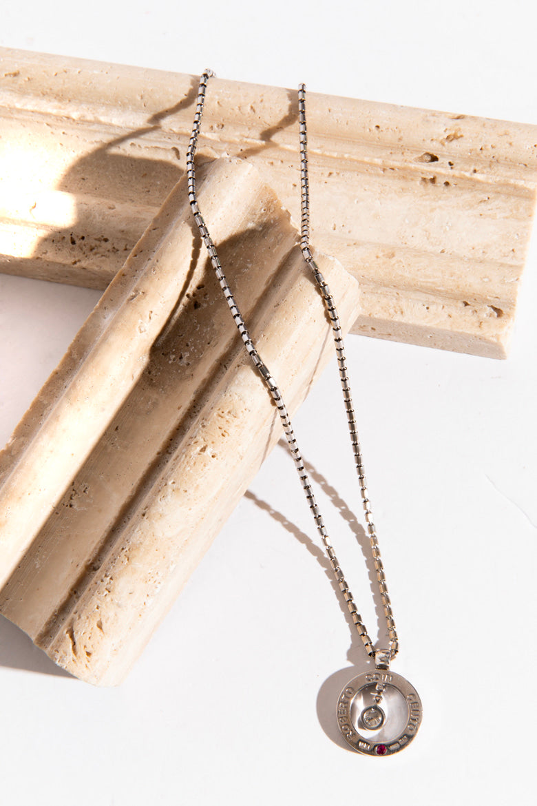 ROBERTO COIN White Gold & Diamond Baby O Necklace