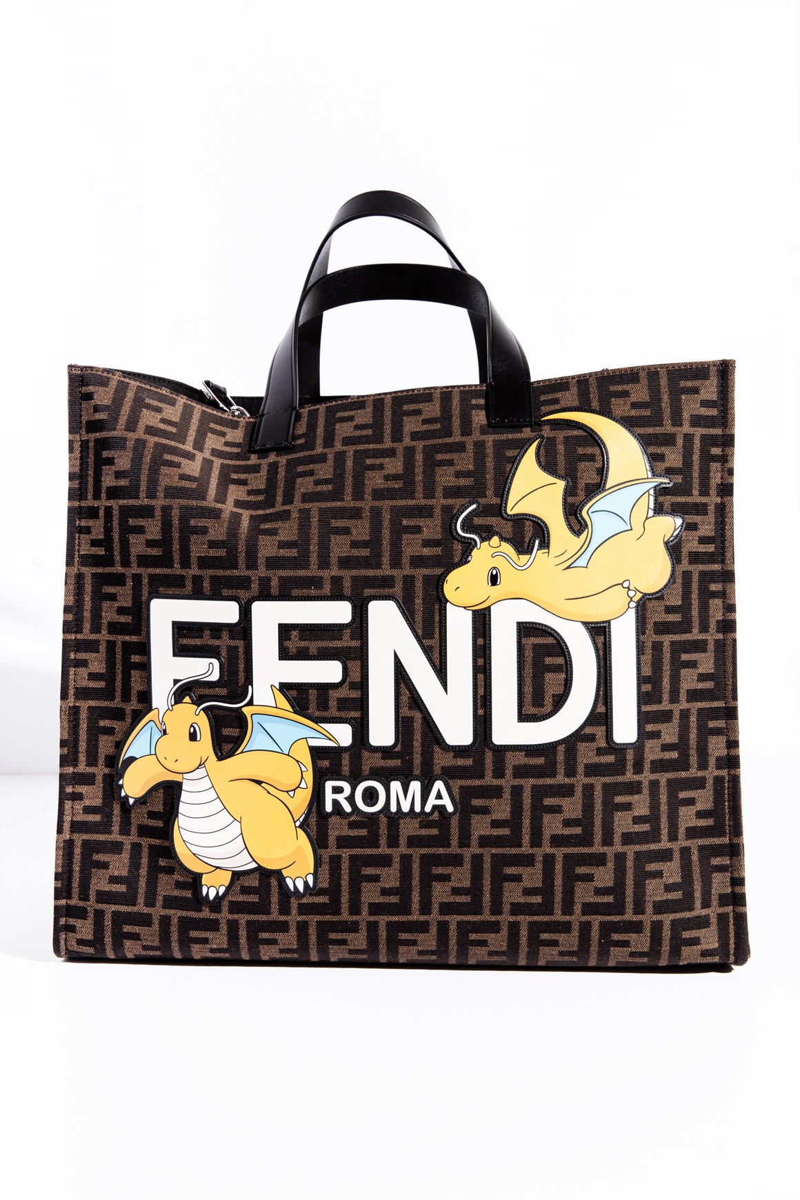 FENDI X FRGMT X POKEMON Dragonite Zucca Tote Bag