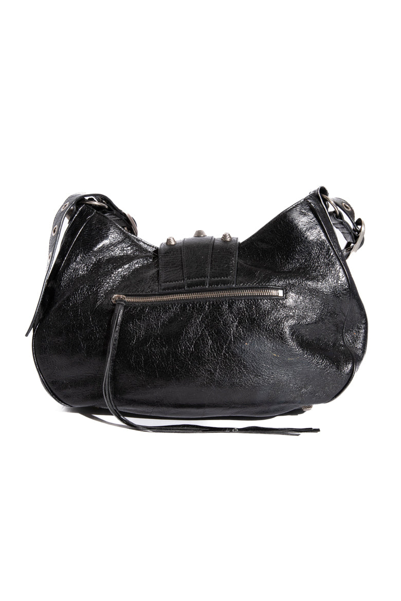 BALENCIAGA Black Arena Medium Le Cagole Crossbody Bag