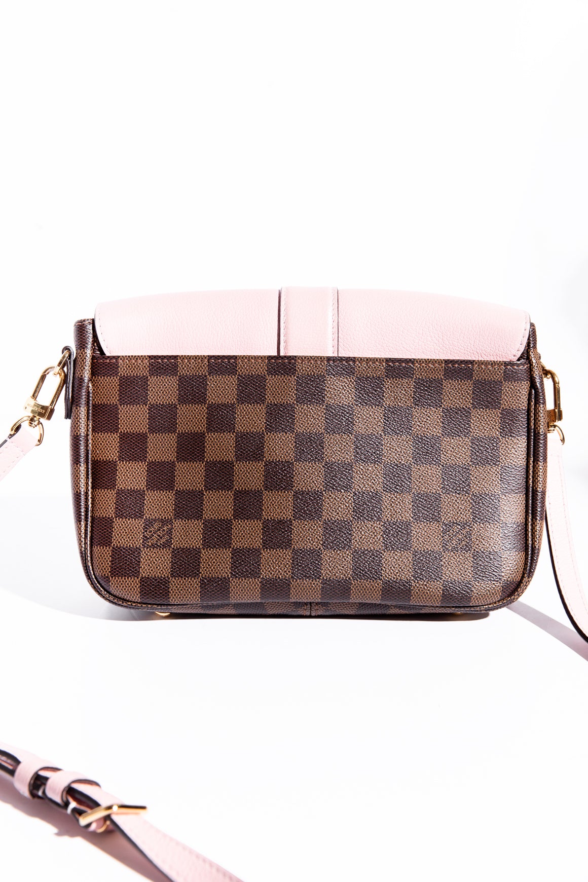 LOUIS VUITTON Pink & Brown Damier Clapton Crossbody Bag