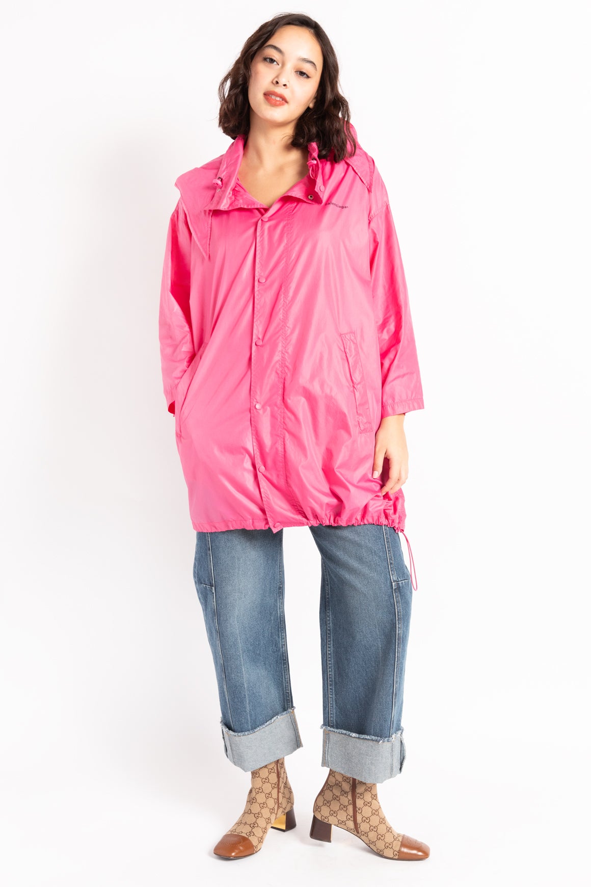 BALENCIAGA Pink Nylon Windbreaker