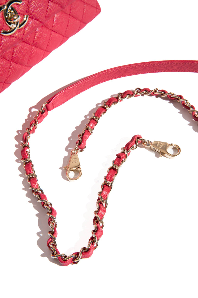 2020 CHANEL Red Caviar Coco Top Handle Bag