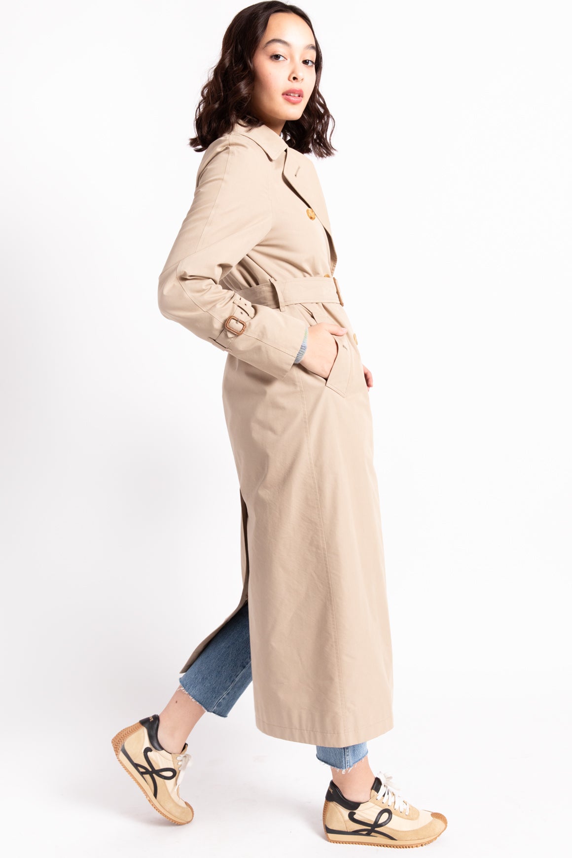 BURBERRY Khaki "Chelsea" Trench Coat