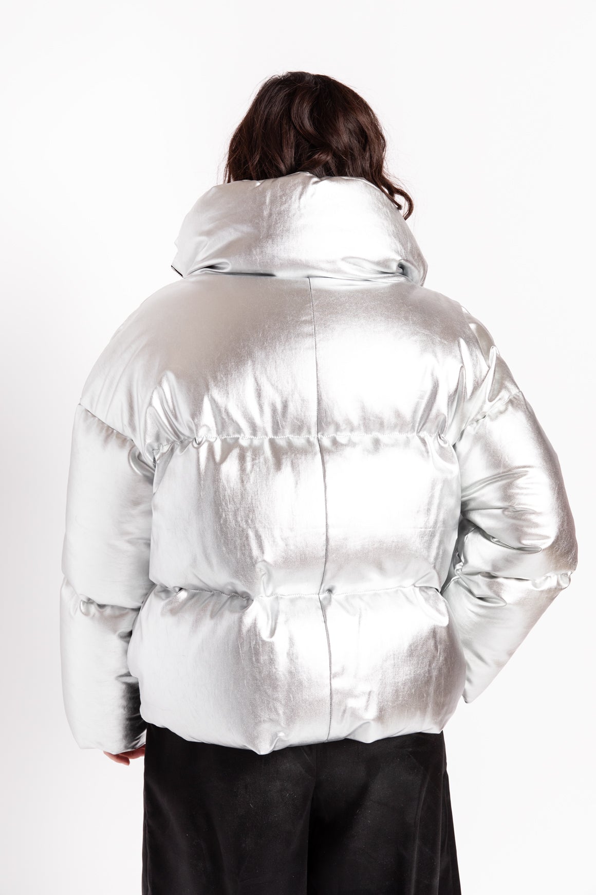 KHAITE Silver Down Puffer Coat