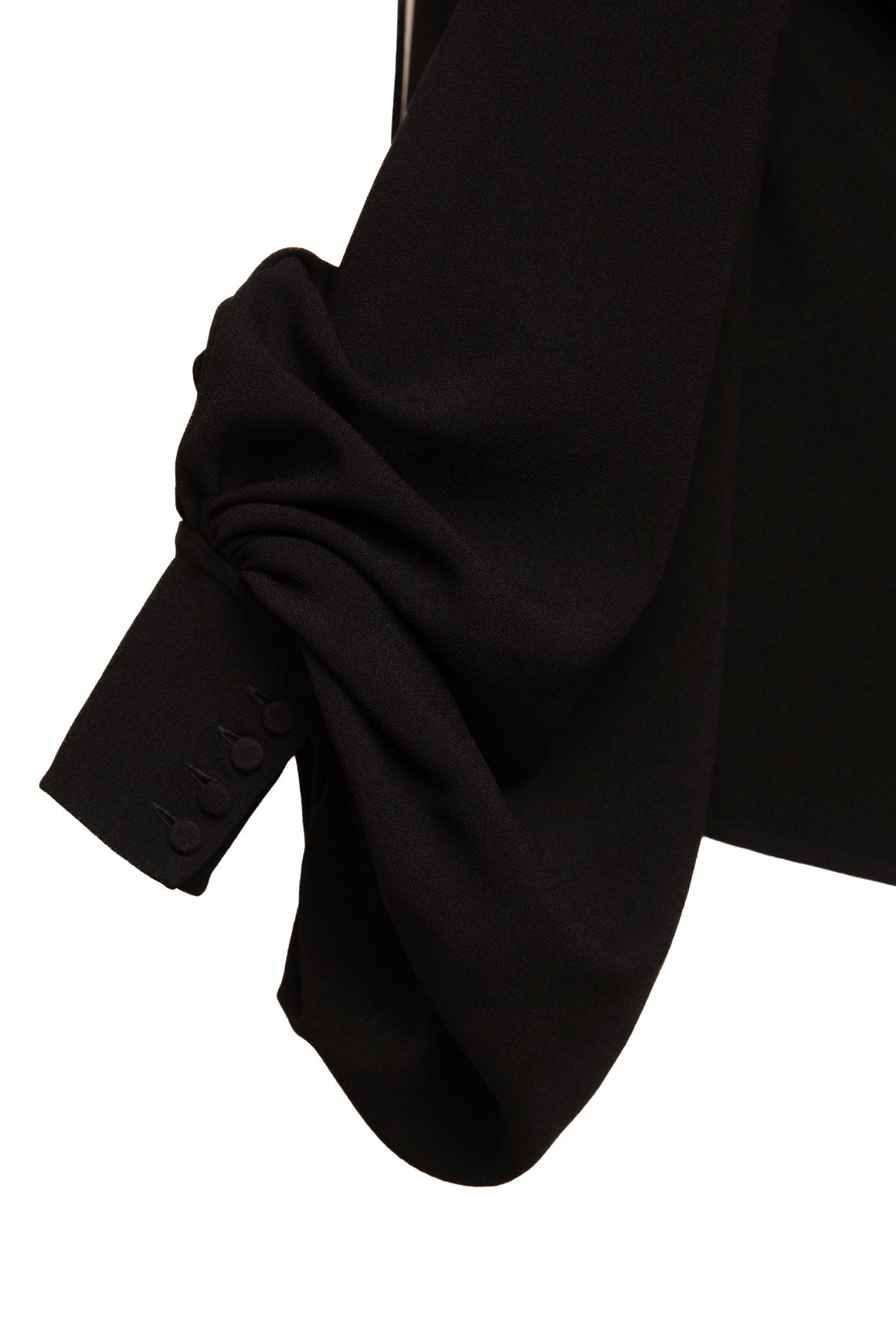 SAINT LAURENT Hooded Balloon Sleeve Blouse (Sz. 36/2)