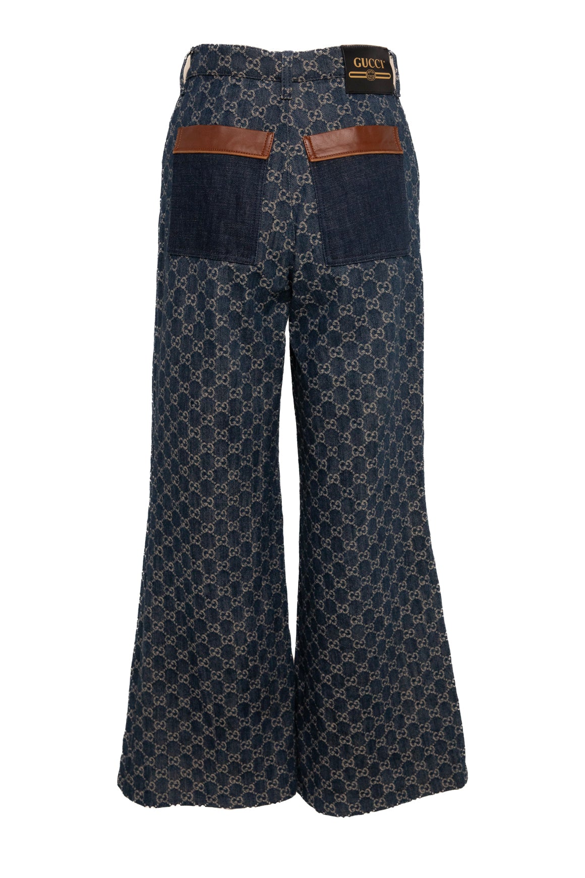 GUCCI Dark Wash GG Mono Wide Leg Jeans (Sz.28) | MOSS Consignment