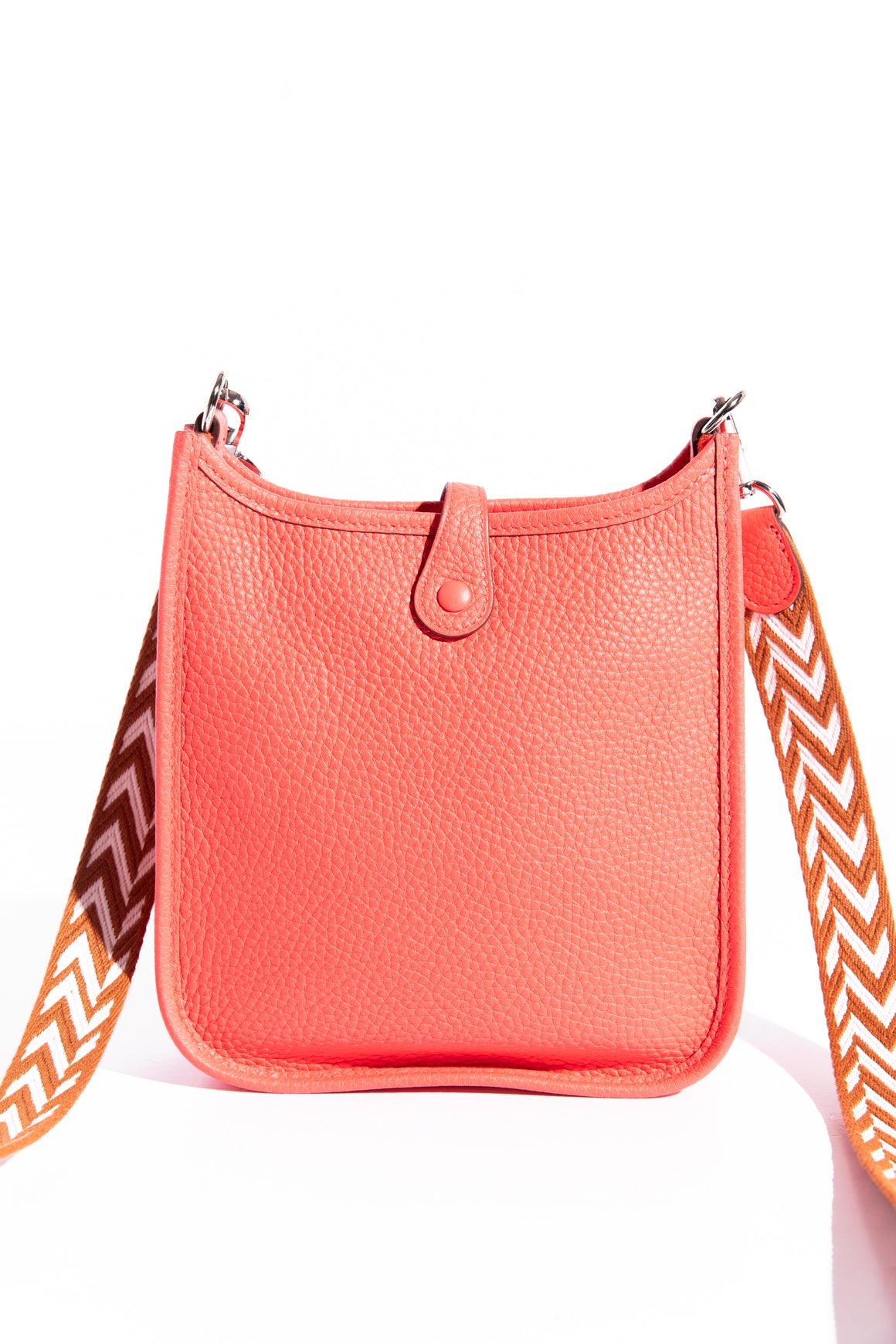 HERMES "Rose Texas Clemence" Evelyne TPM Shoulder Bag