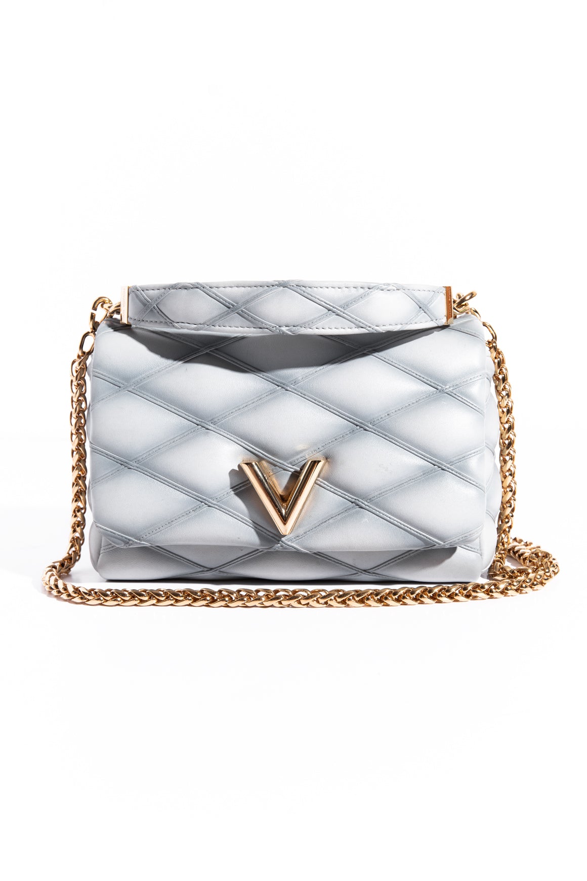 LOUIS VUITTON Light Blue "GO-14 MM" Handbag