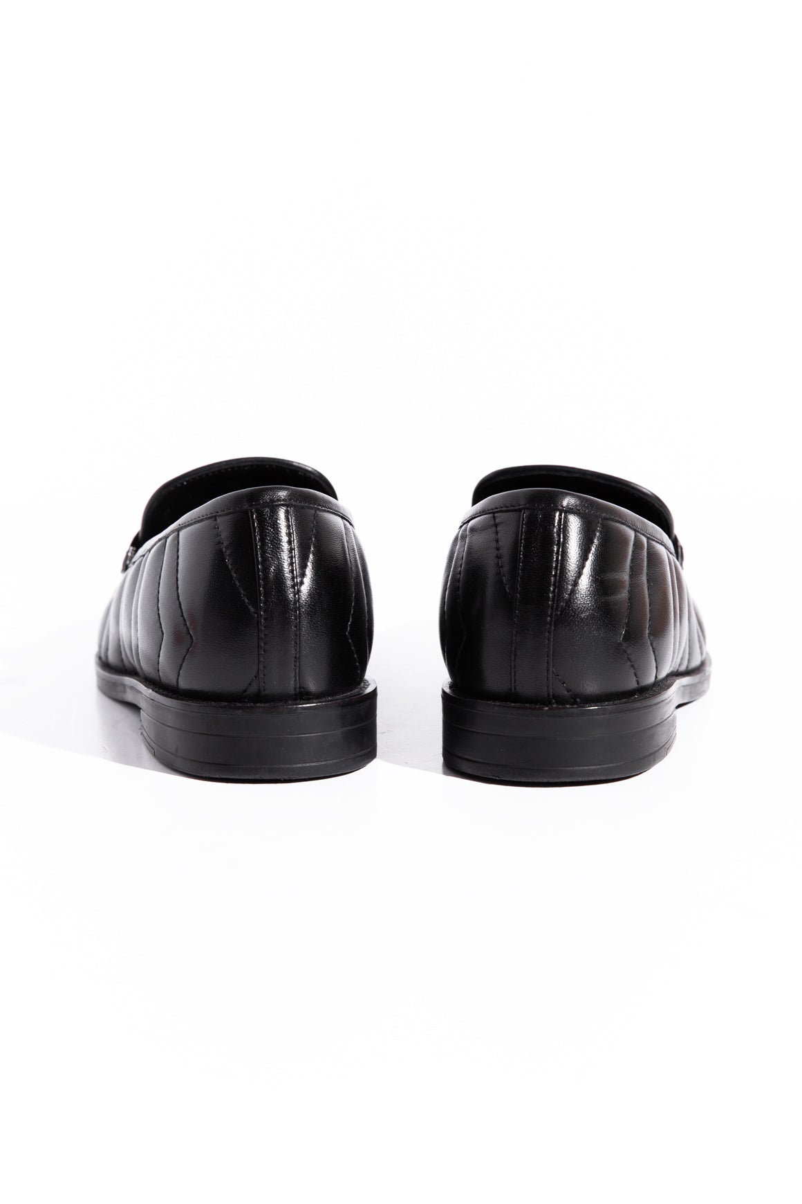 GUCCI Black Quilted Loafers (Sz. 37.5)