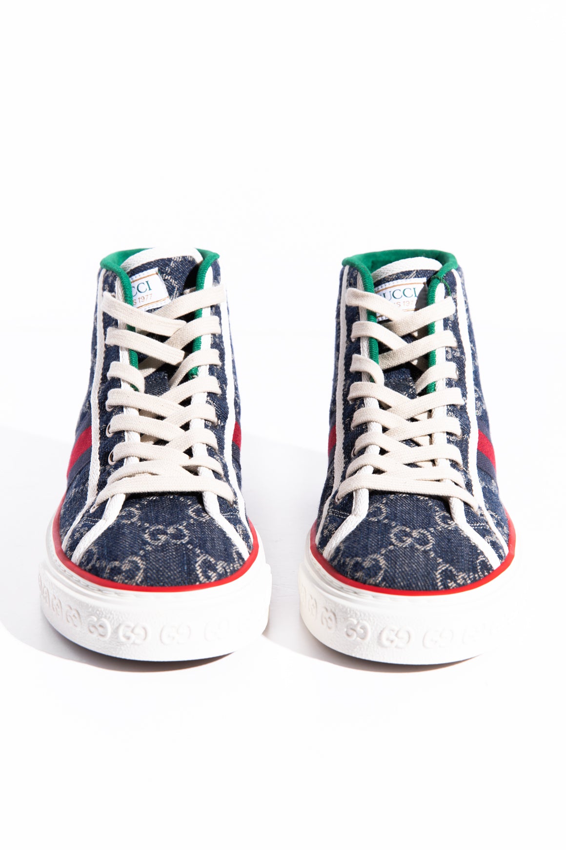 GUCCI Denim 1977 High Top Sneakers (Sz. 38)