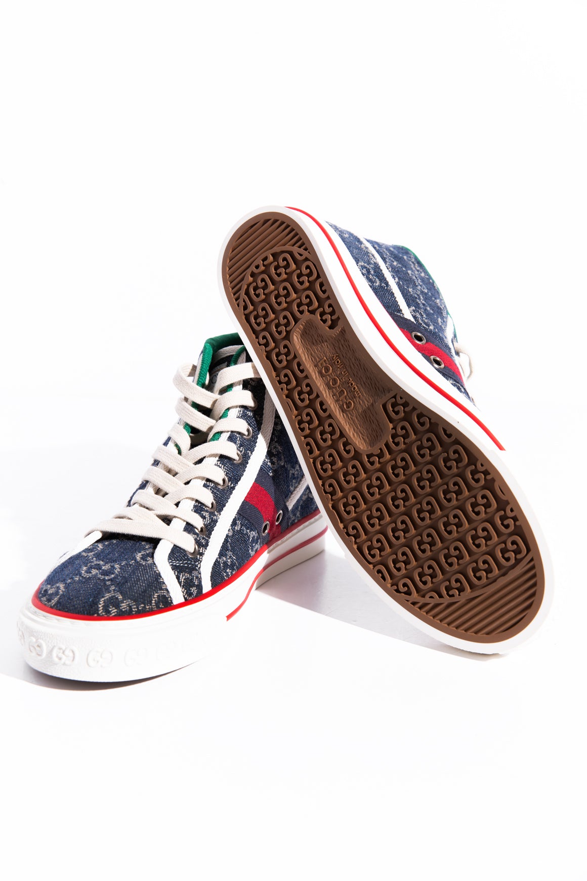 GUCCI Denim 1977 High Top Sneakers (Sz. 38)