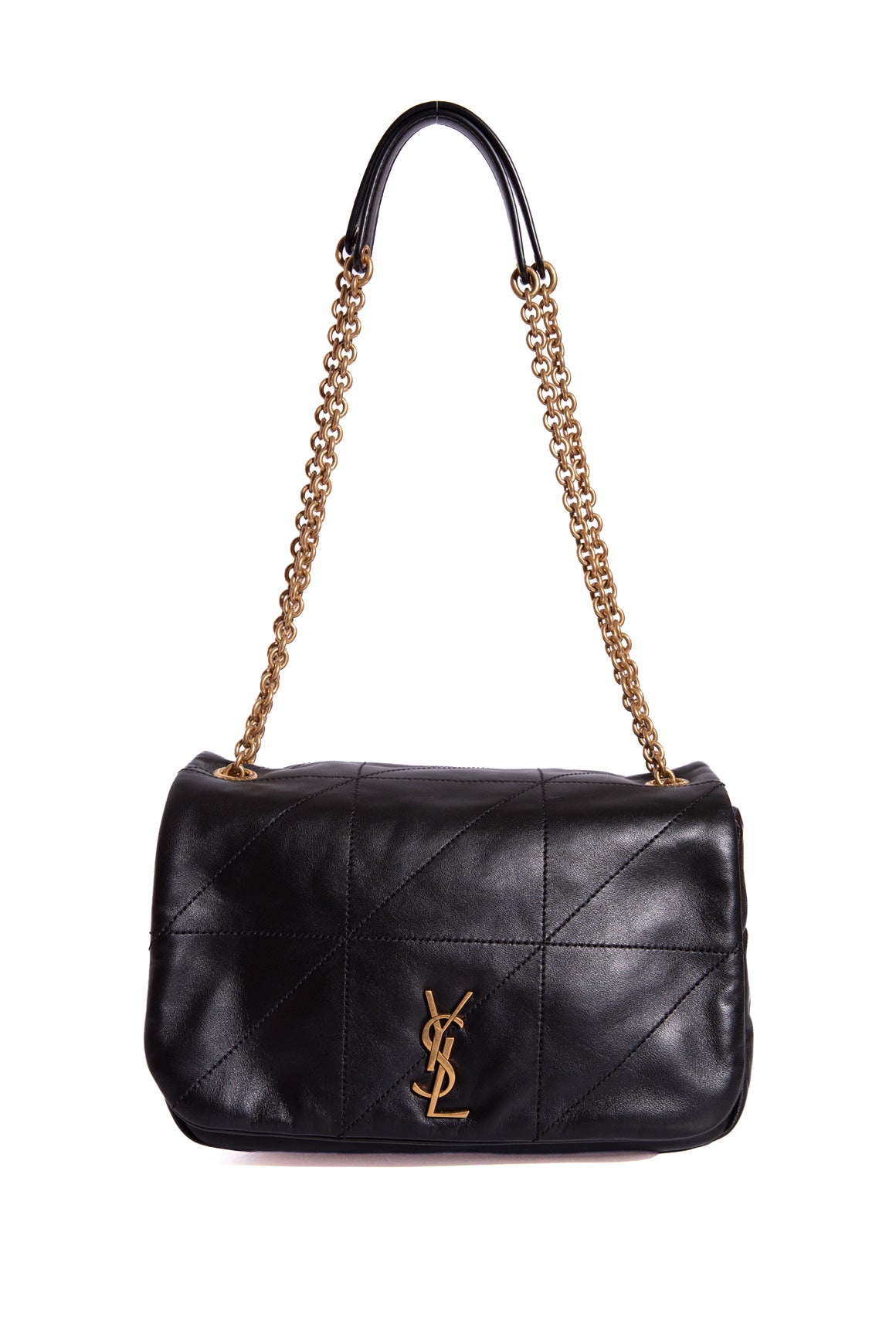 SAINT LAURENT Black Mini Jamie Patchwork Bag