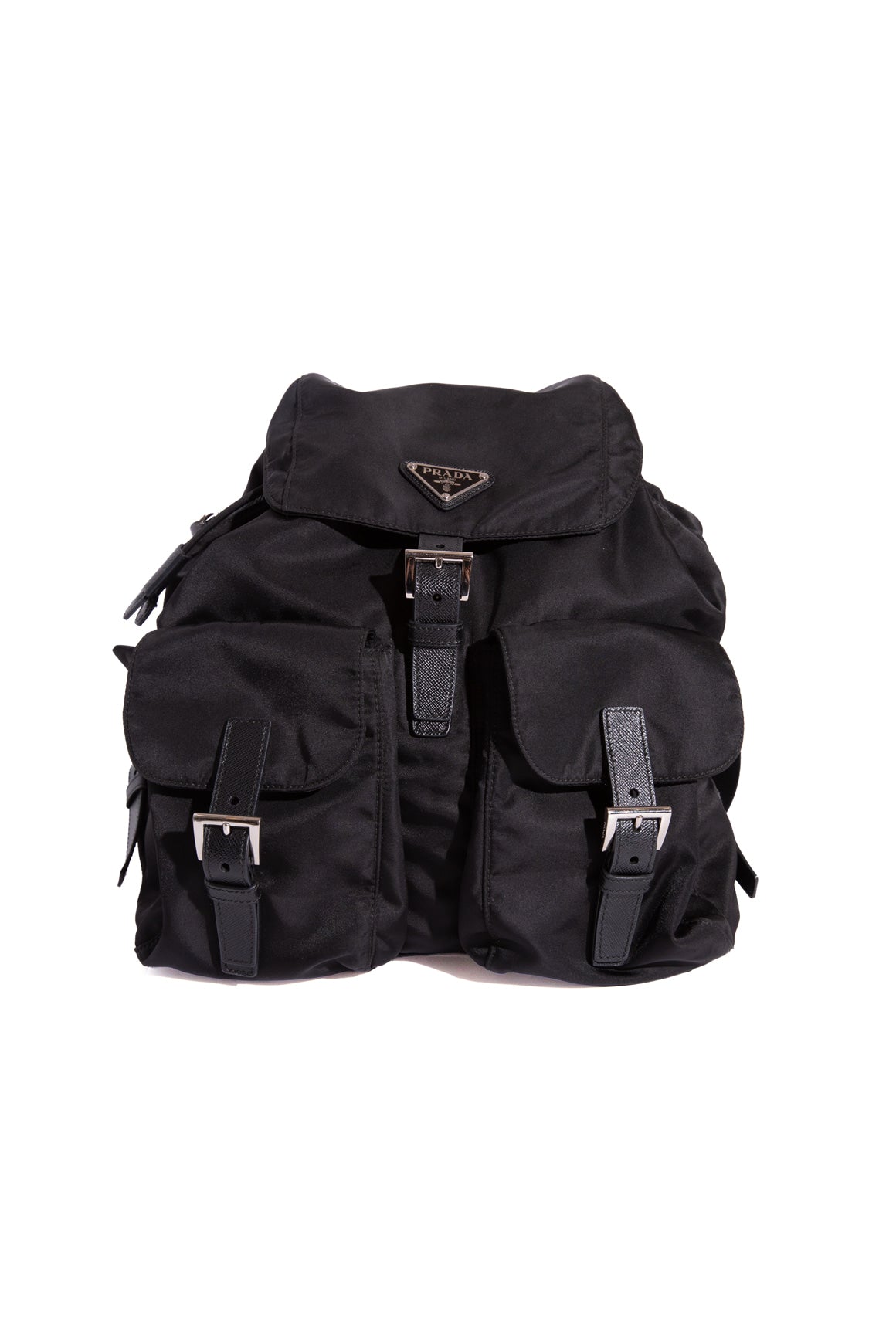PRADA Black Tessuto Re-Nylon Backpack