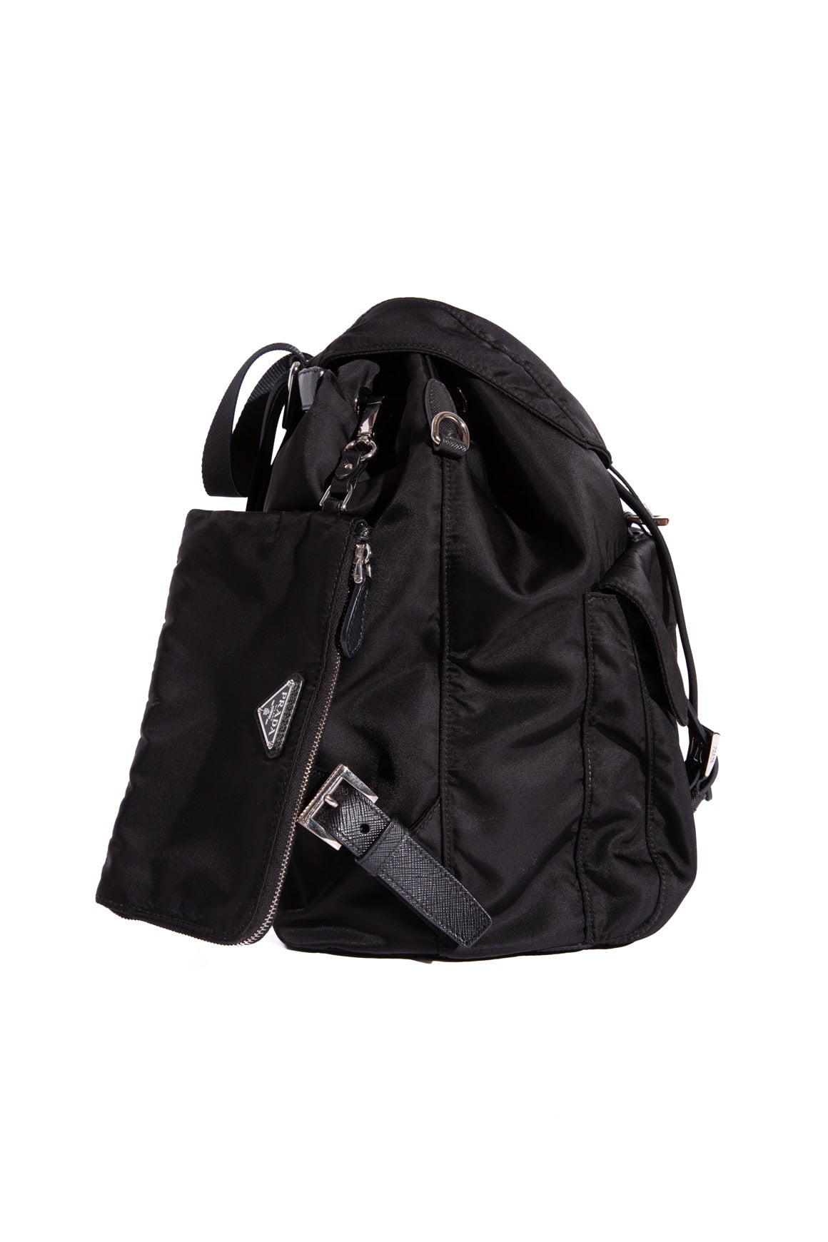 PRADA Black Tessuto Re-Nylon Backpack