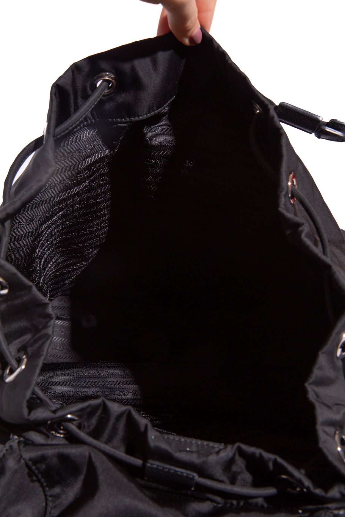 PRADA Black Tessuto Re-Nylon Backpack