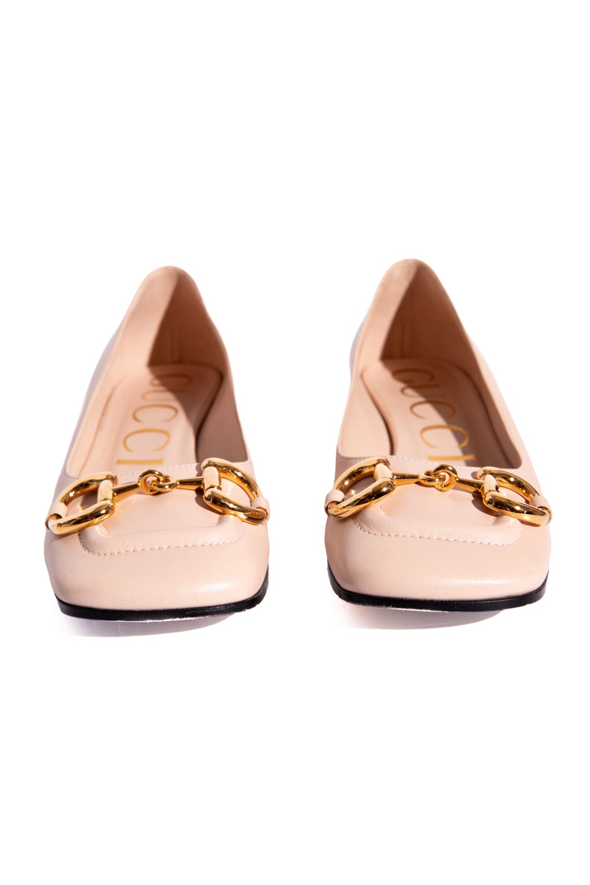 GUCCI Blush Horse-bit Block Heels (Sz. 35.5)