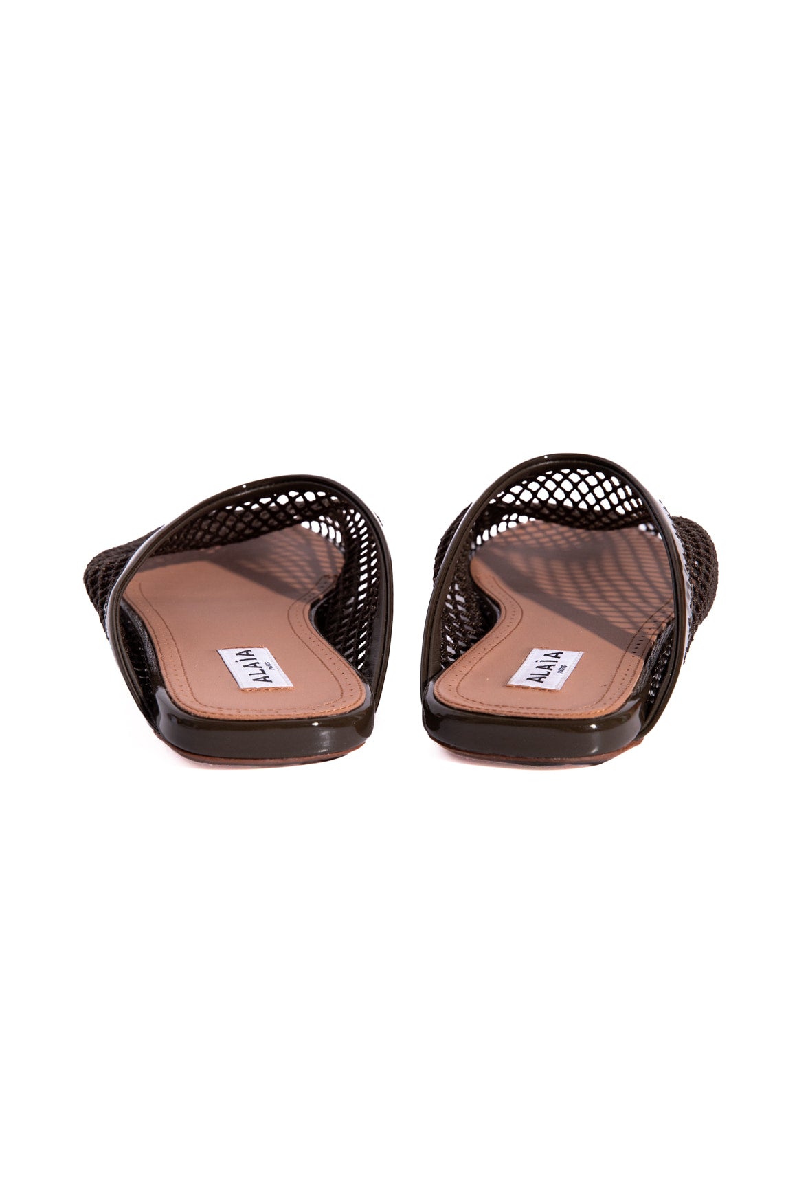 ALAIA Brown Mesh Mules (Sz. 37.5)