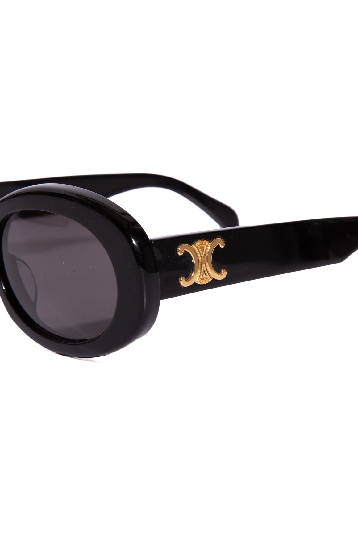 CELINE Black Oval Sunglasses
