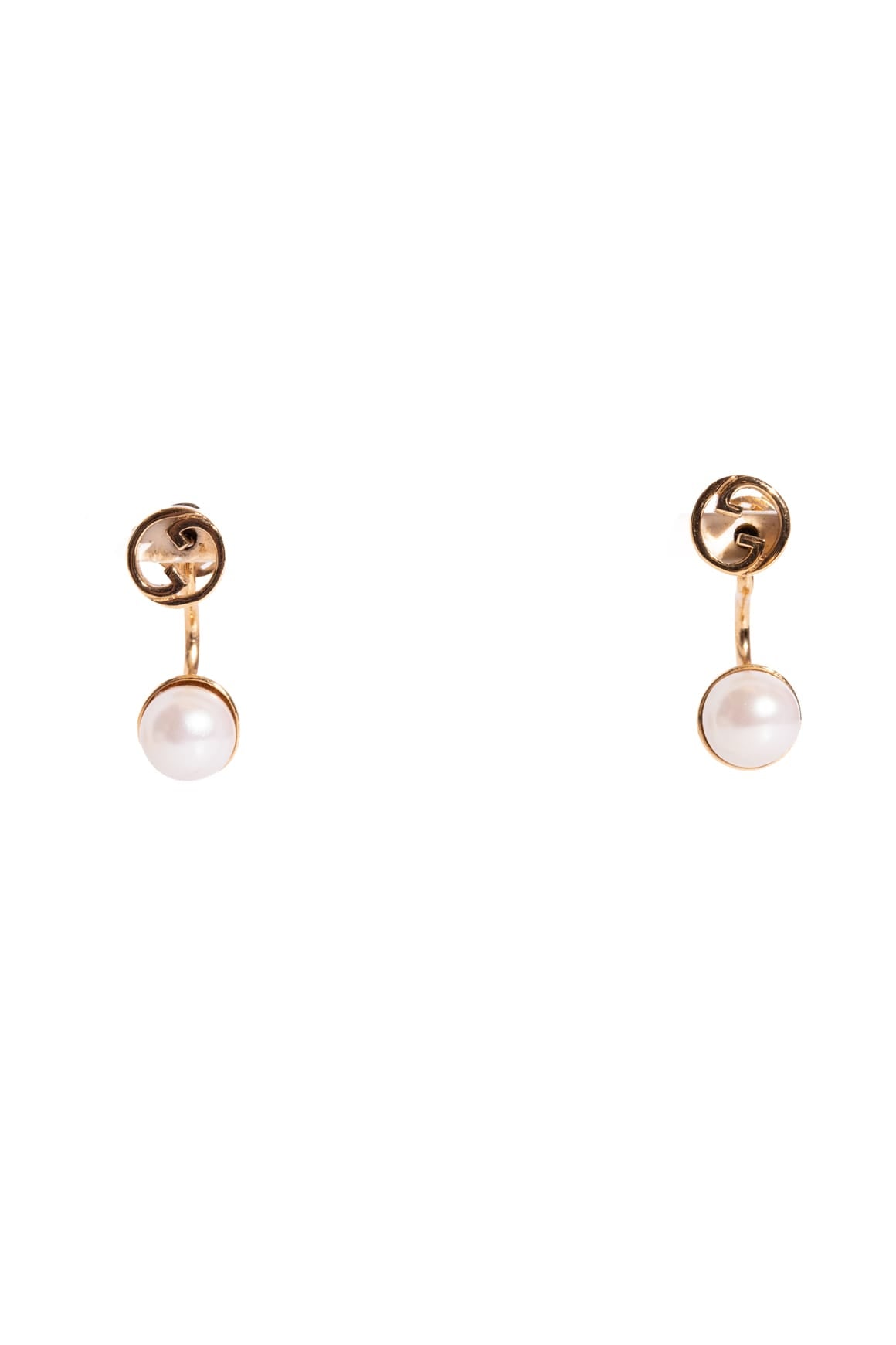 GUCCI Gold GG Pearl Earrings
