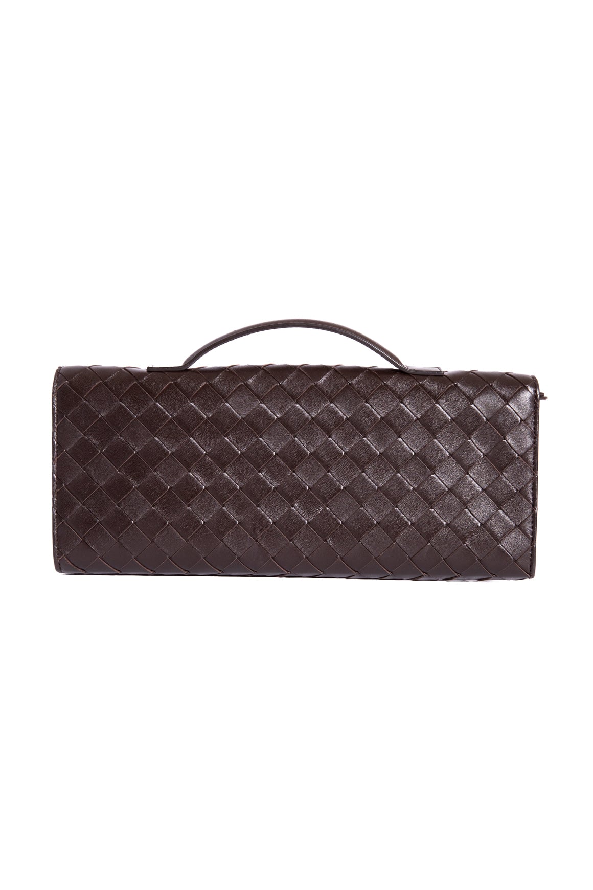 BOTTEGA VENETA Chocolate Andiamo Clutch