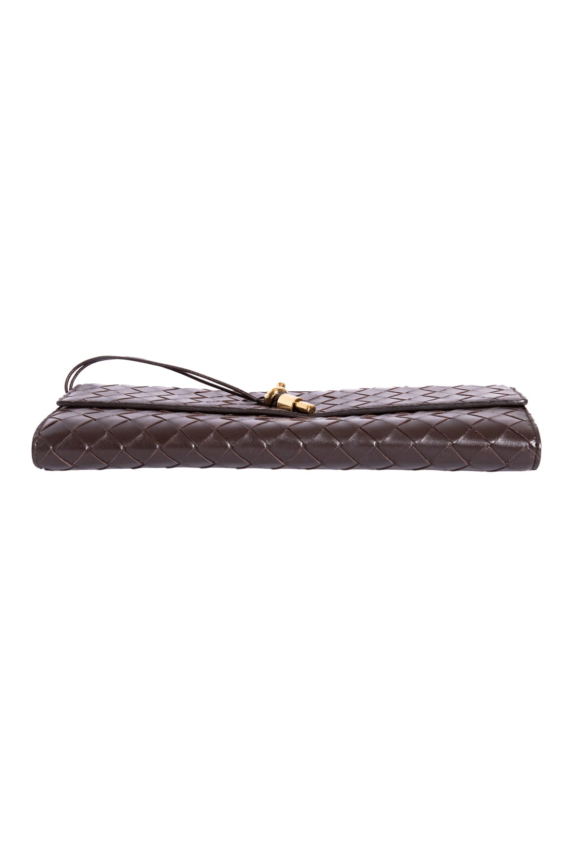 BOTTEGA VENETA Chocolate Andiamo Clutch