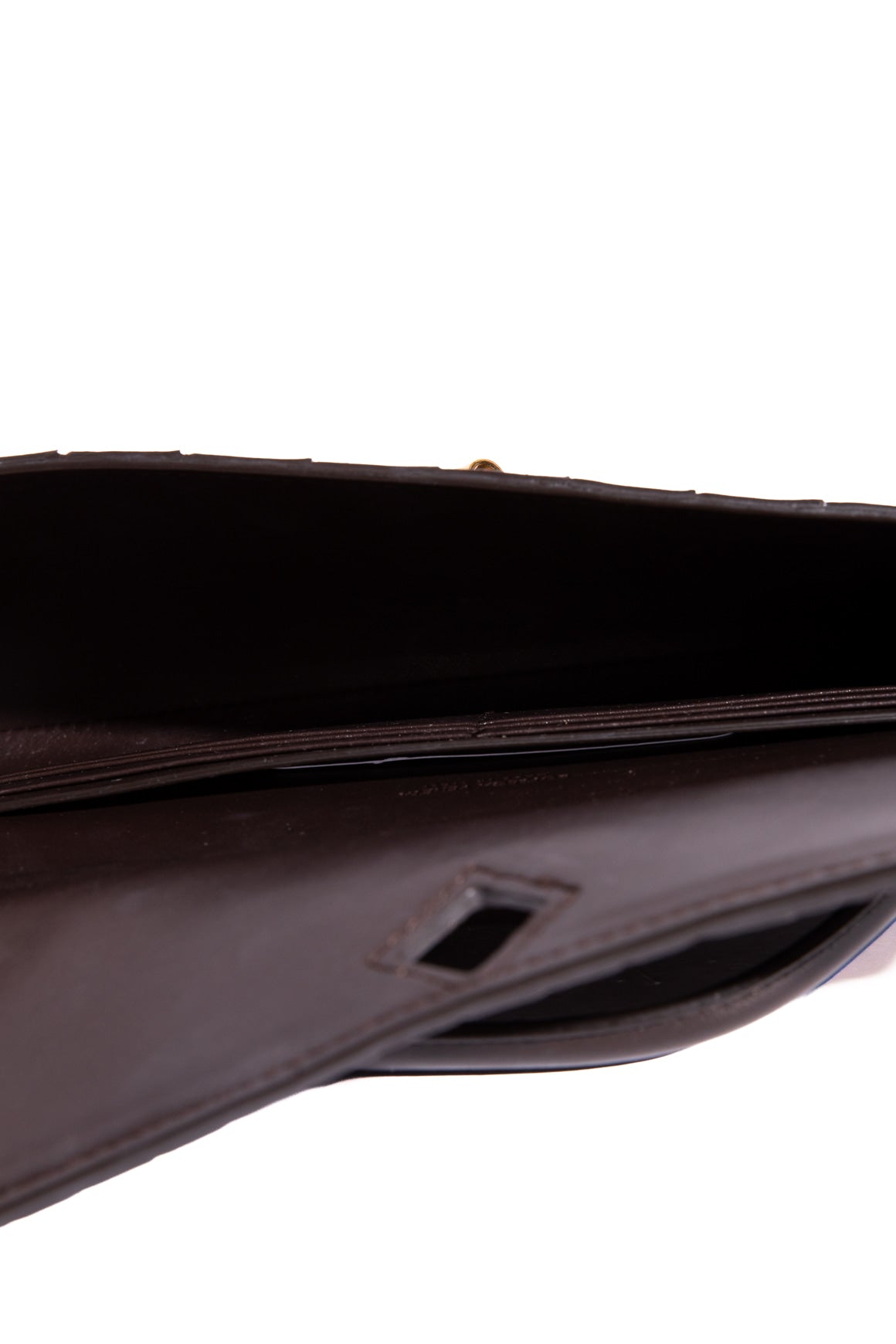 BOTTEGA VENETA Chocolate Andiamo Clutch