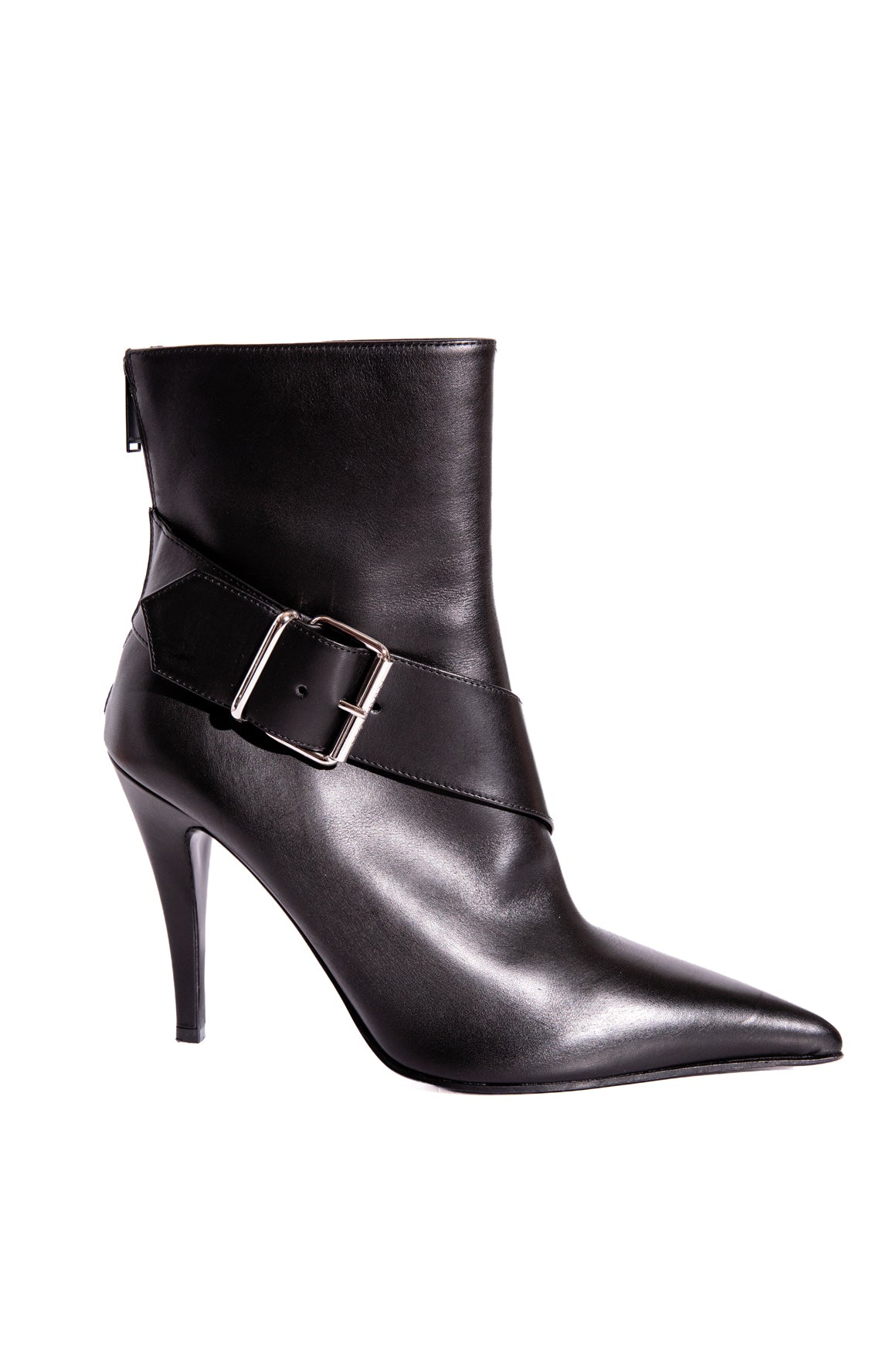 ALEXANDER MCQUEEN Black Heron Buckle Boots (Sz. 40.5)