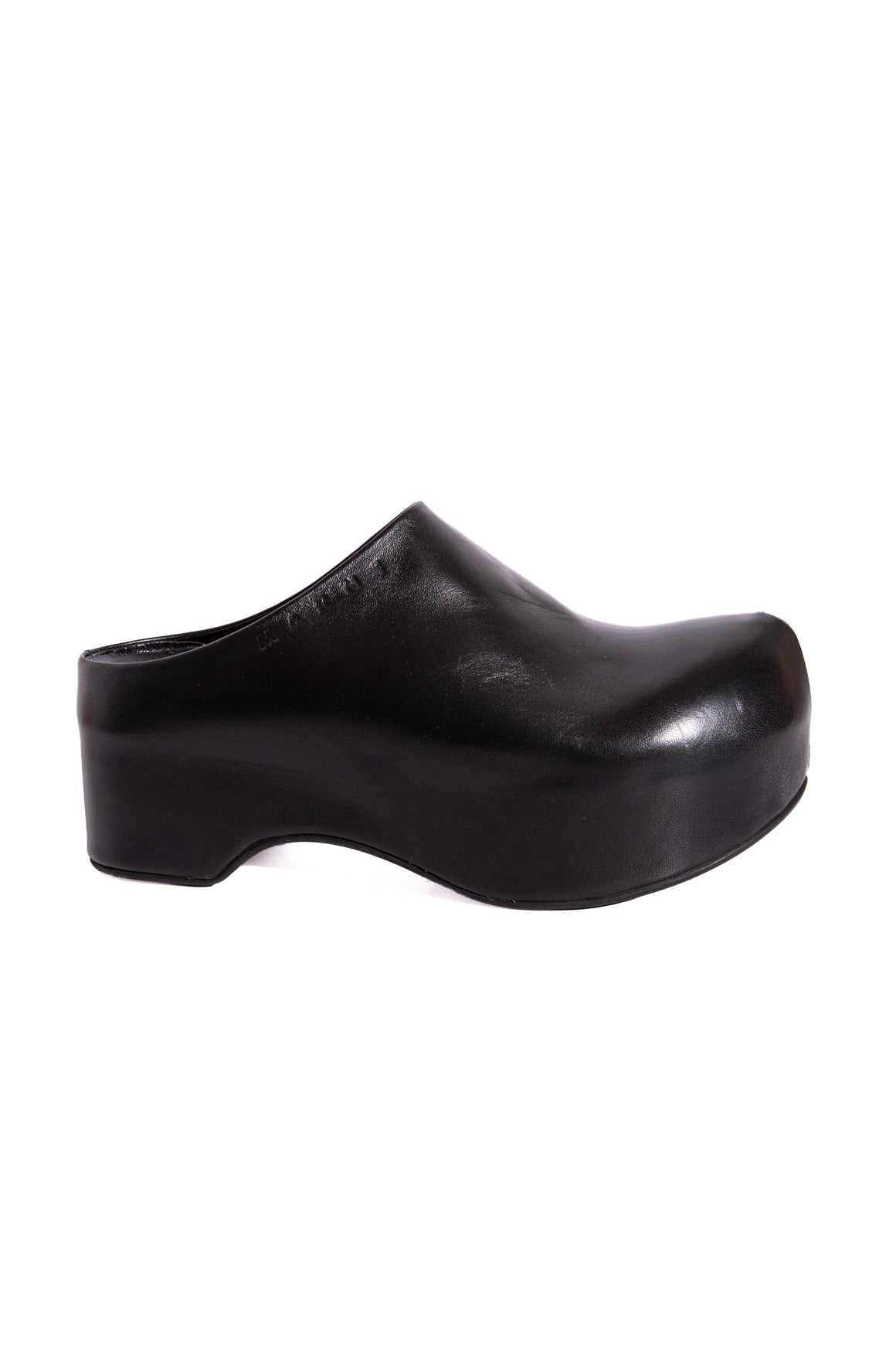 MARNI Black Leather Platform Bubble Clogs (Sz. 40)