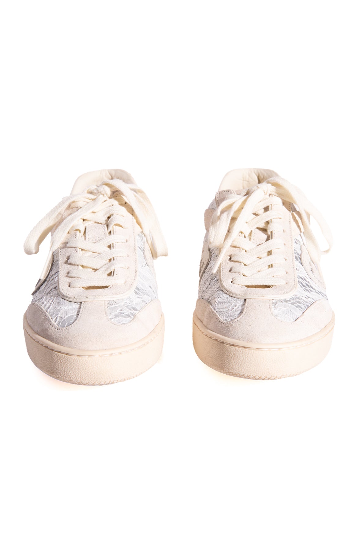 GUCCI White Lace G75 Low Top Sneakers (Sz. 39)