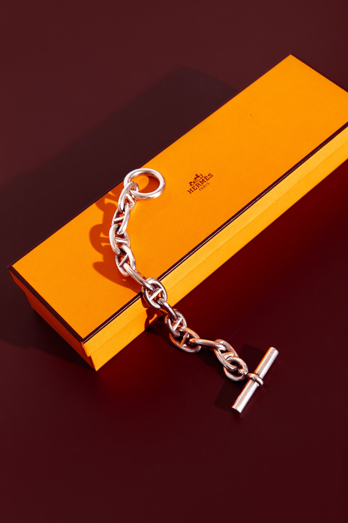HERMES Silver Chaine d'Ancre Bracelet