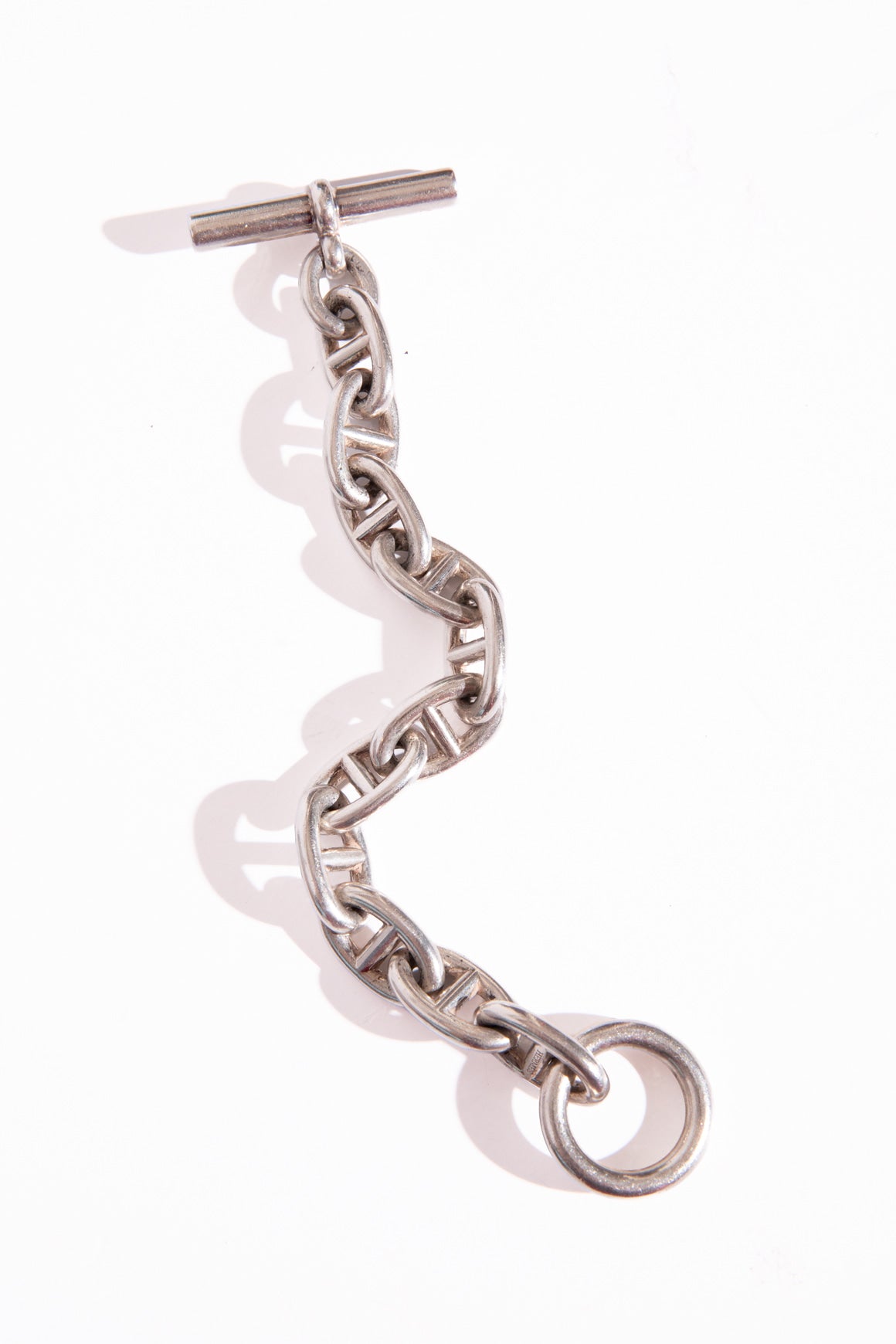 HERMES Silver Chaine d'Ancre Bracelet