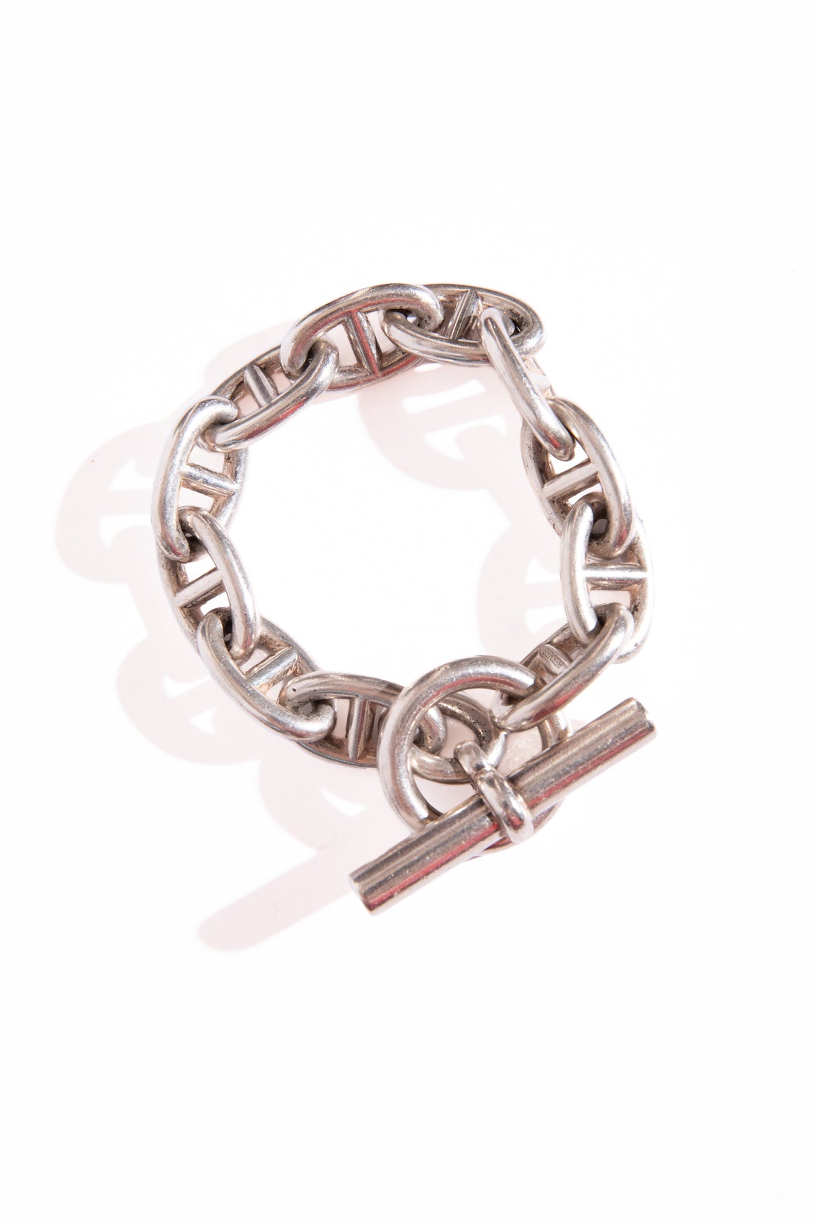 HERMES Silver Chaine d'Ancre Bracelet