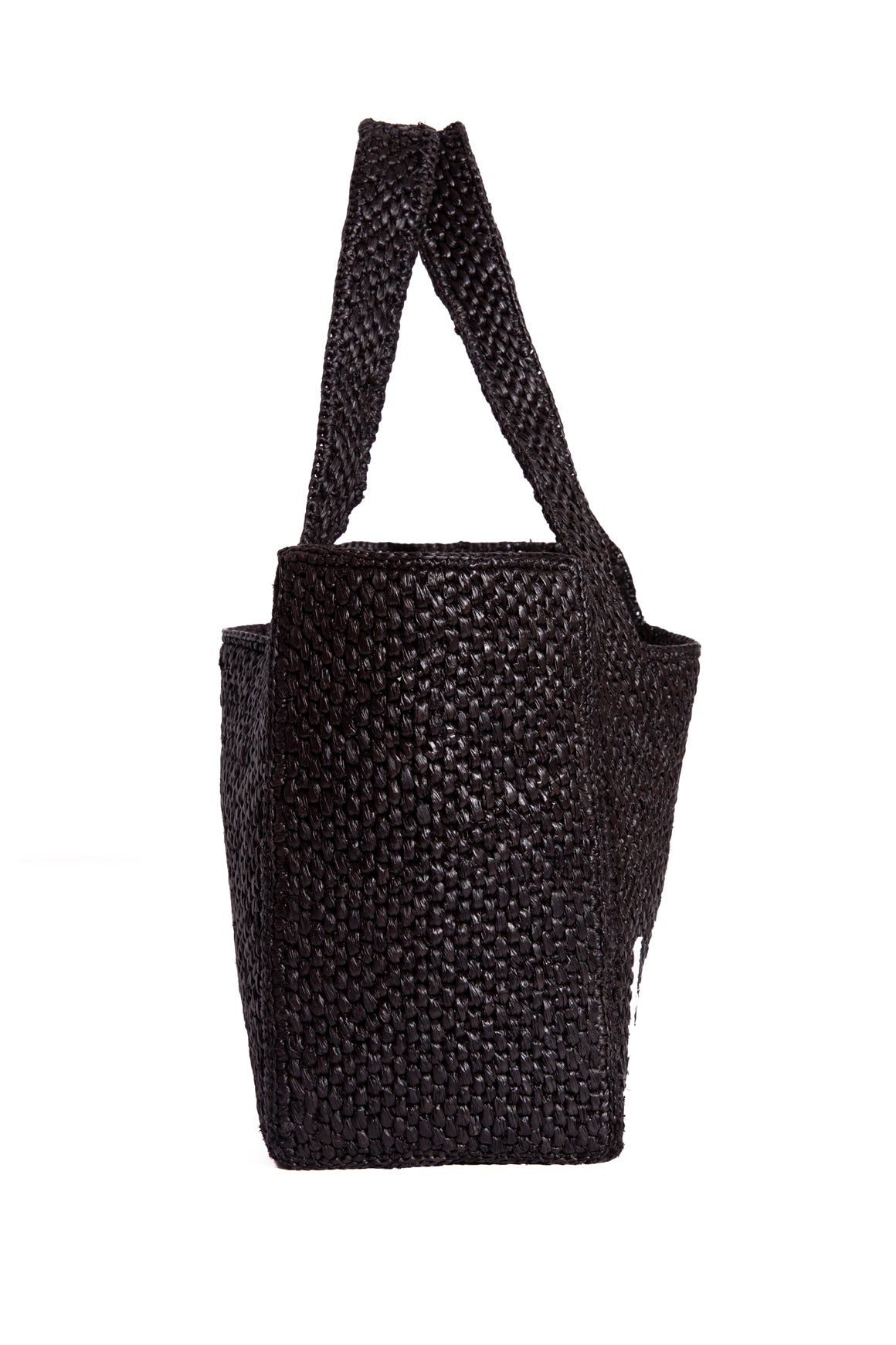 LOEWE Black Anagram  Front Raffia Tote