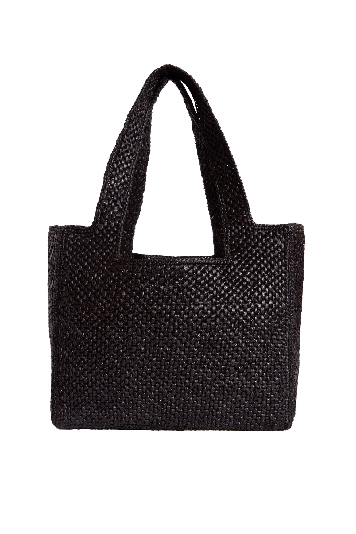 LOEWE Black Anagram  Front Raffia Tote