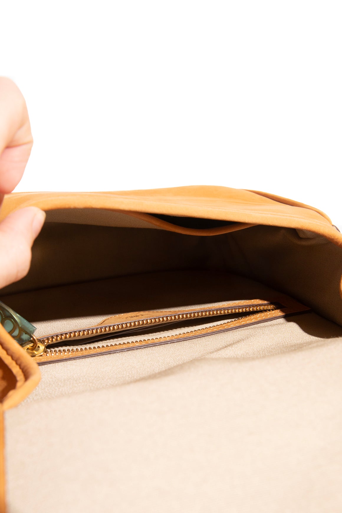 MARK CROSS Tan Suede Christy Bag