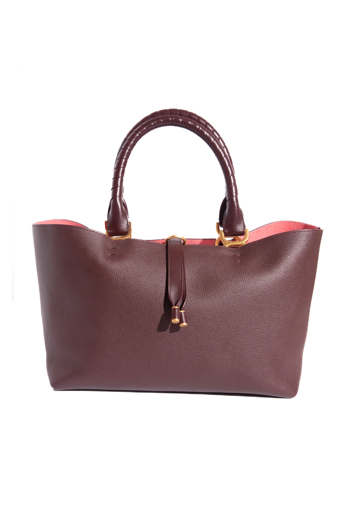 CHLOE Maroon Marcie Tote Bag