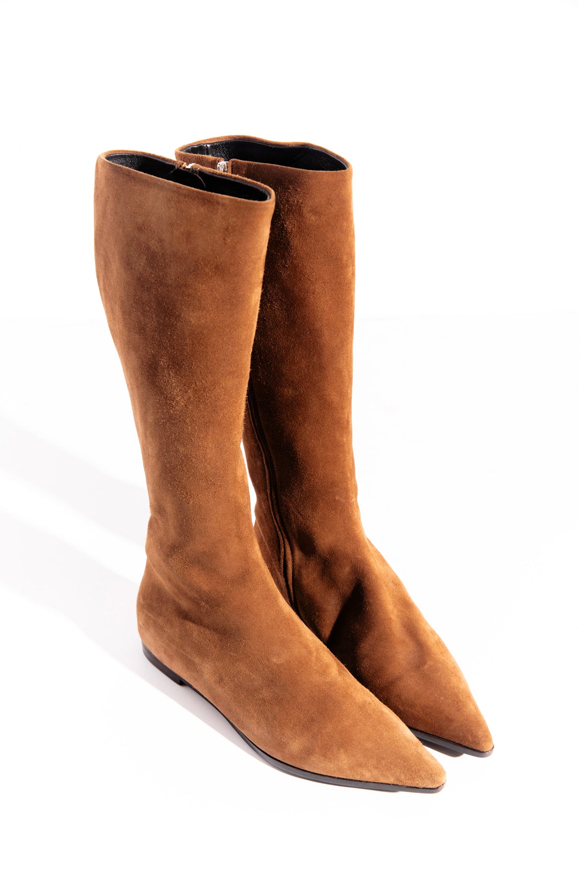 JIL SANDER Suede Pointed Boots (Sz. 35.5)