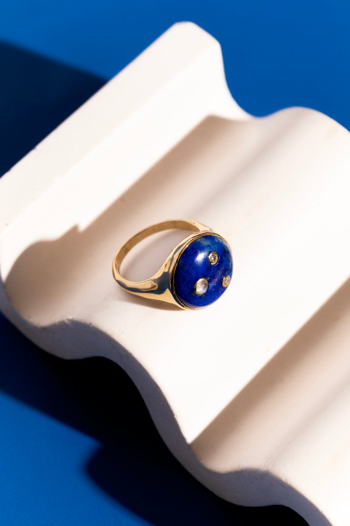 PAMELA LOVE 18K Lapis Lazuli & Diamond Ursa Minor Ring