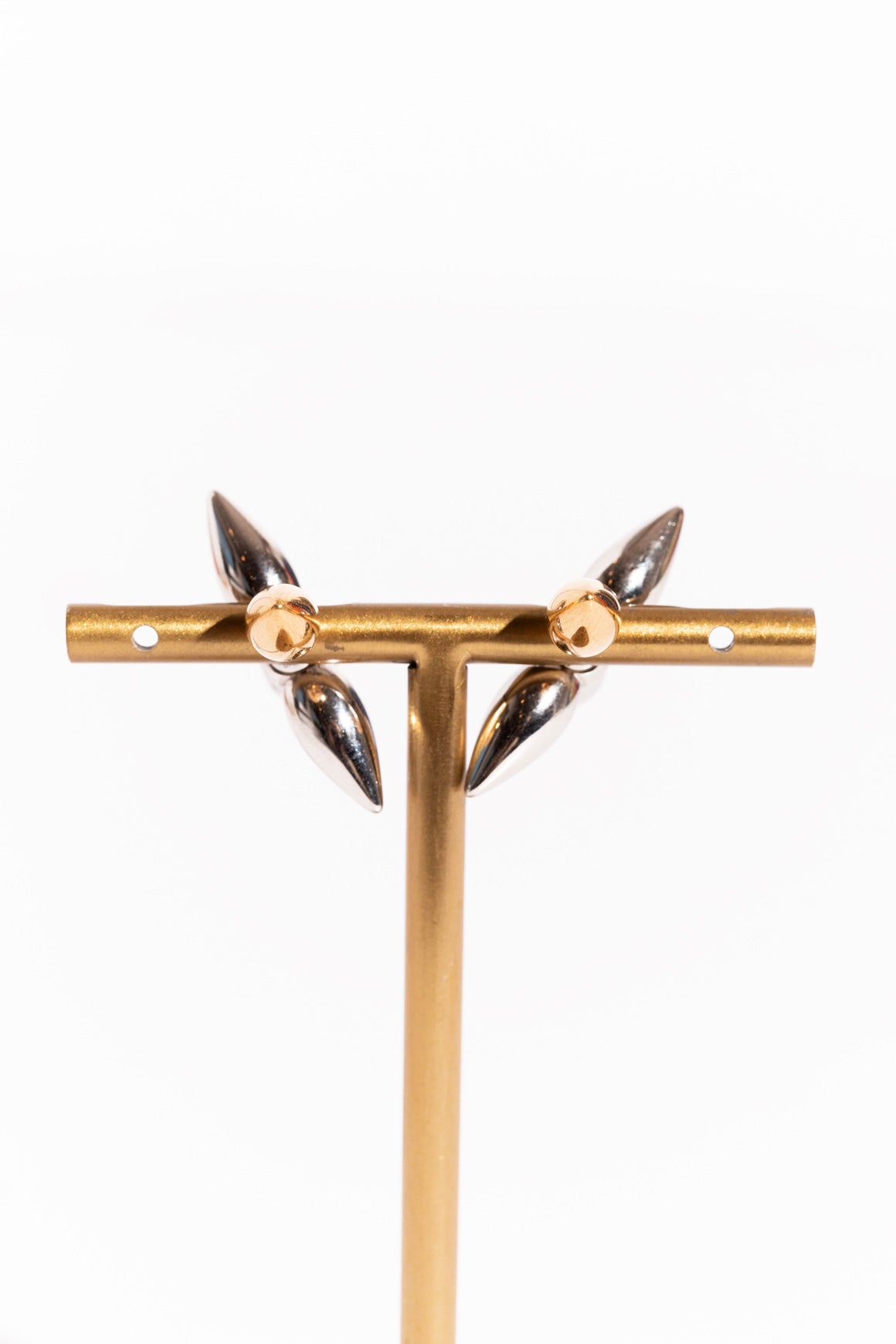 LOUIS VUITTON Silver & Gold 'Louisette' Earrings