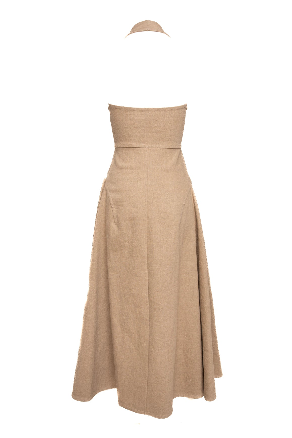 BOTTEGA VENETA Canvas Halter Dress (Sz. 38/2)