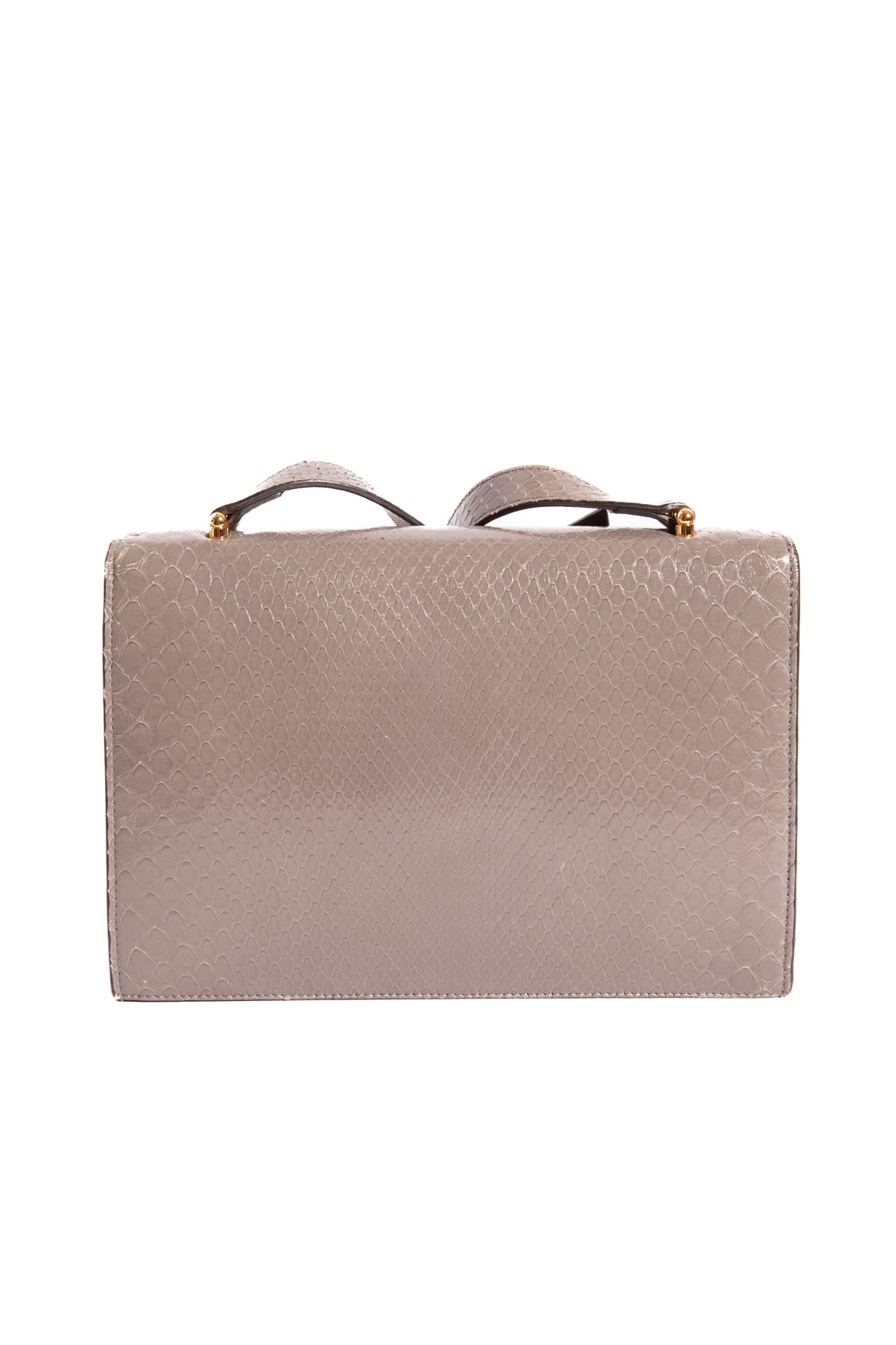 GUCCI Grey Python "Zumi" Crossbody Bag