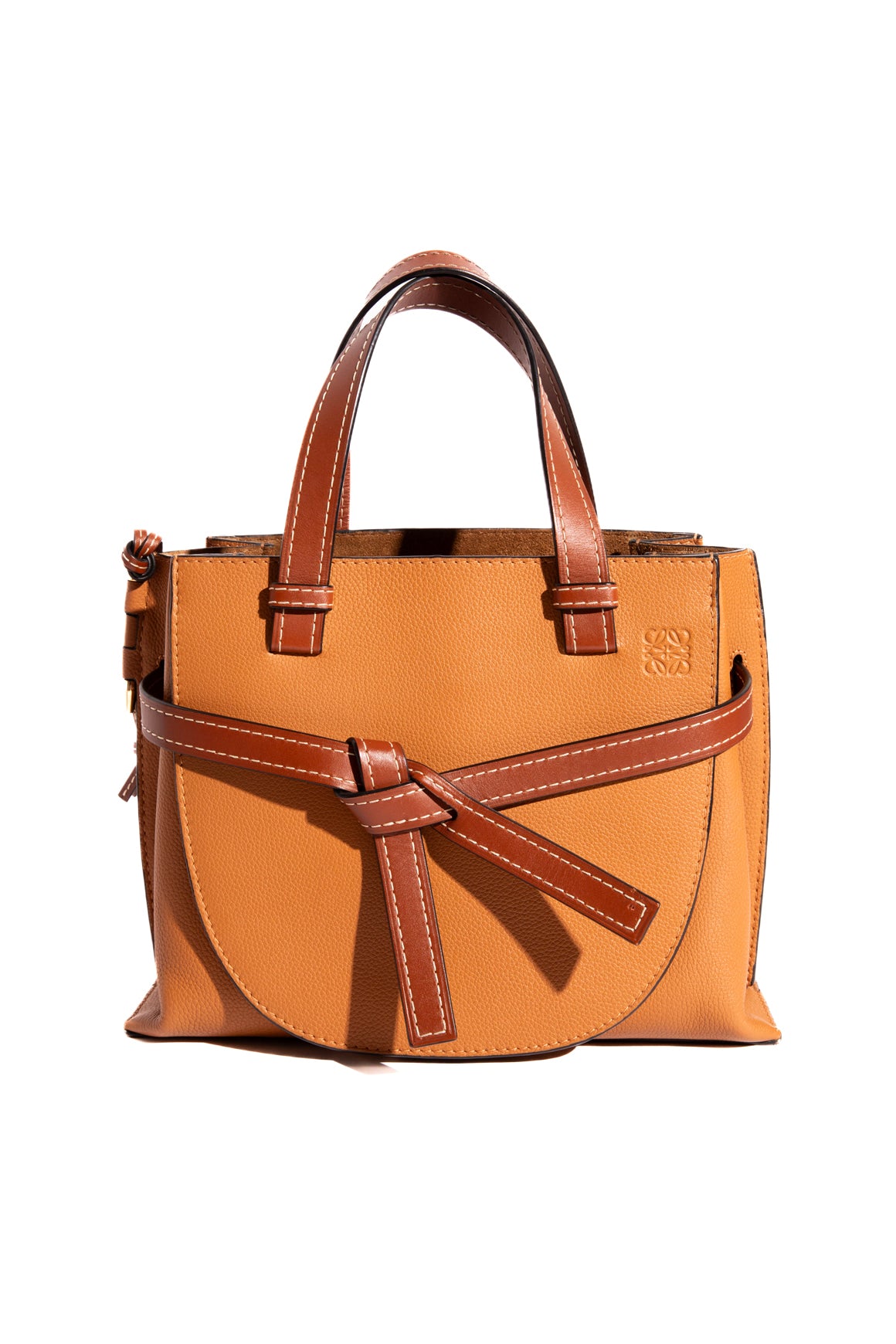 LOEWE Brown Leather Gate Satchel - Small