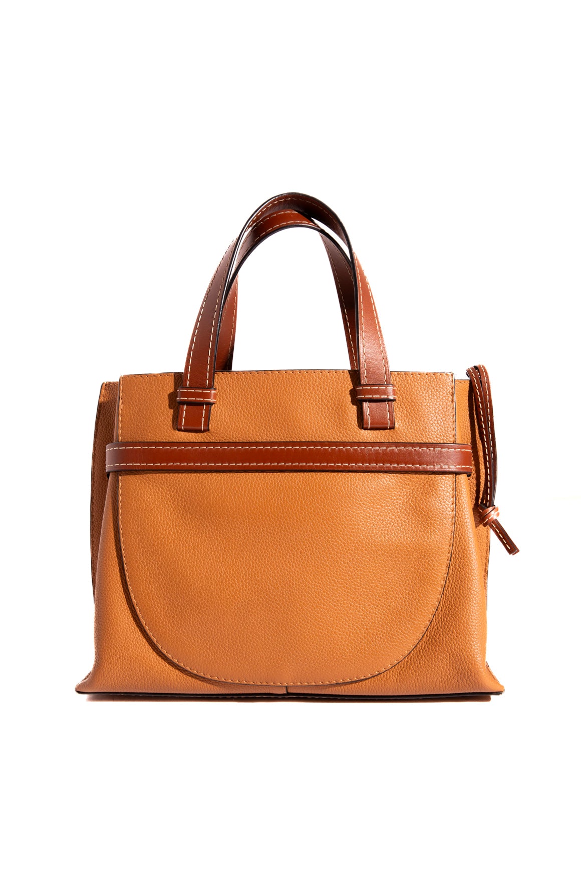 LOEWE Brown Leather Gate Satchel - Small