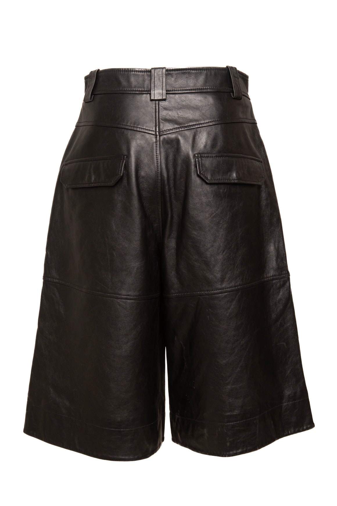 GANNI Black Leather Culottes (Sz. 40/4)