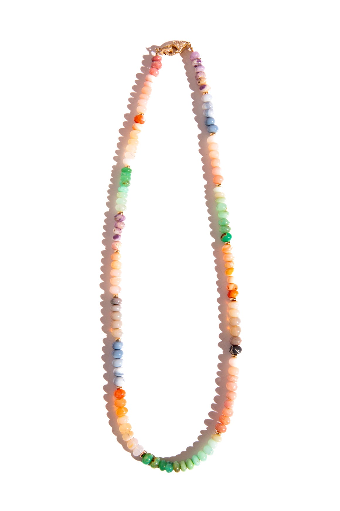 JEN HANSON Pastel Opal With 14K Pave Diamond Clasp