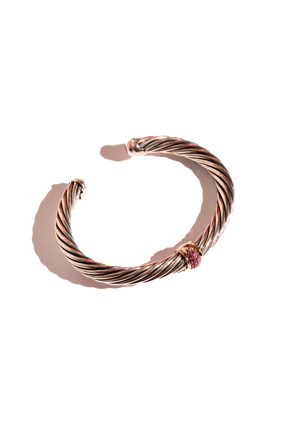DAVID YURMAN Center Station Bracelet With Pink Sapphire