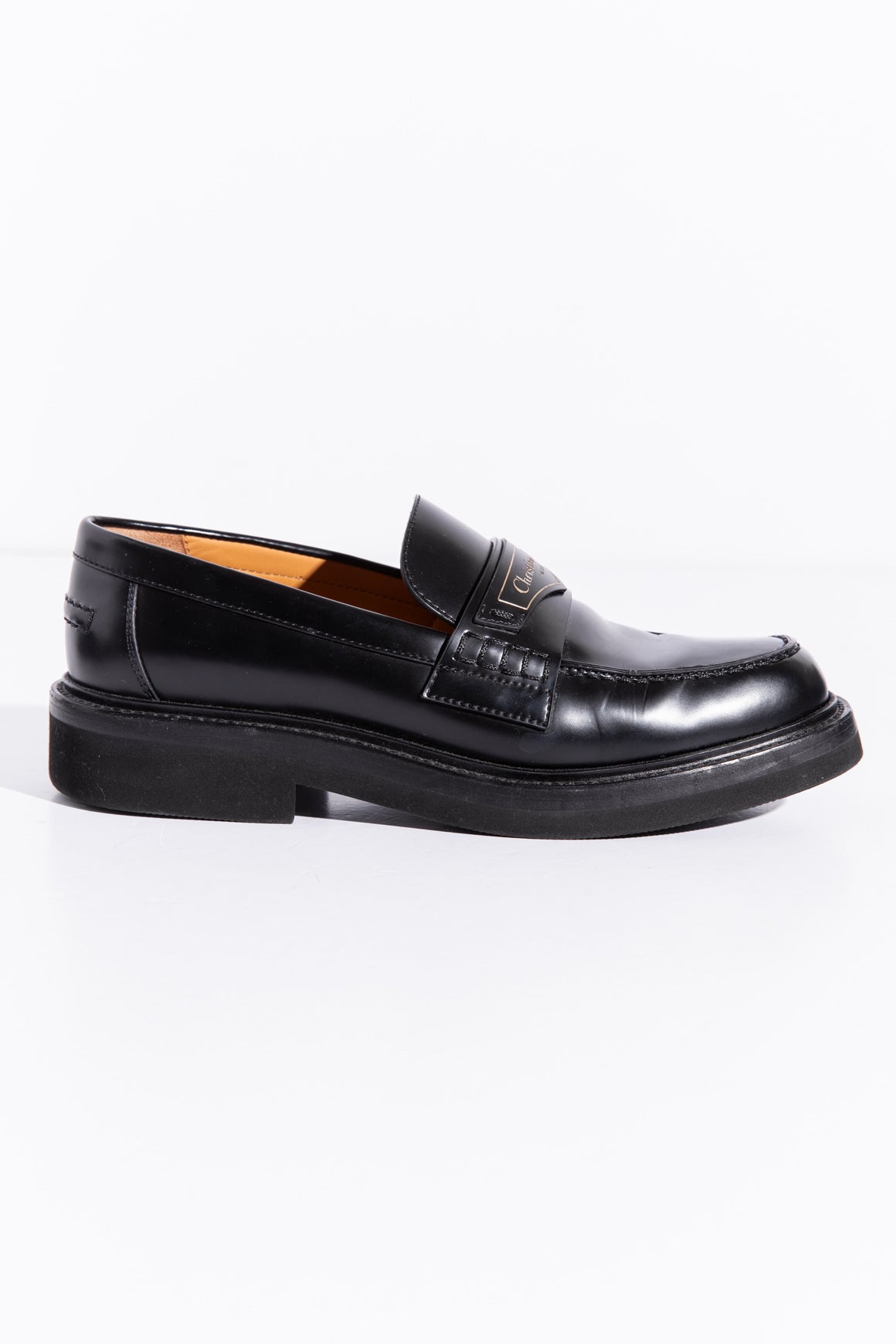 CHRISTIAN DIOR Black Leather Boy Loafers (Sz. 35.5)