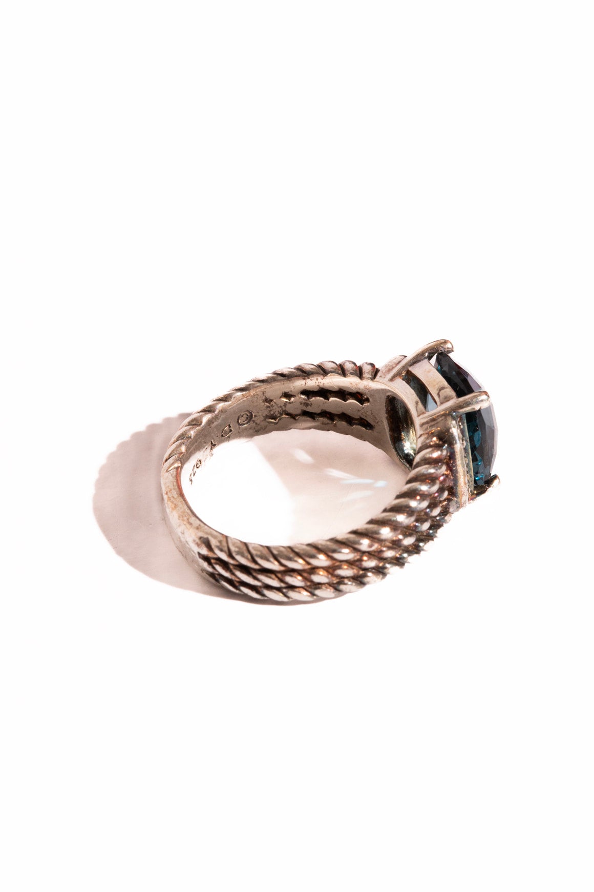 DAVID YURMAN Blue Topaz & Diamond Chatelaine Ring